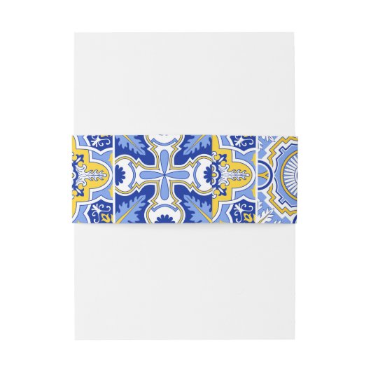 Citroen Mediterraan Huwelijksuitnodiging Buikband Uitnodigingen Wikkel (Achterkant Voorbeeld)