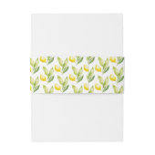 Citroen Mediterraan Italiaans Botanisch Bruiloft Uitnodigingen Wikkel (Achterkant Voorbeeld)