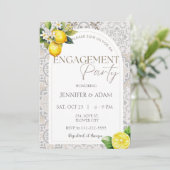 Citroen Mediterraan Italiaans Tegels Verlovingsfee Kaart (Staand voorkant)