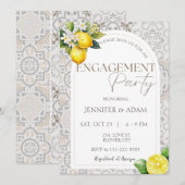 Citroen Mediterraan Italiaans Tegels Verlovingsfee Kaart (Voorkant / Achterkant)