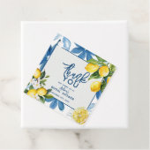 Citroen Mediterraan Tegel Bruidsdouche  Bedankjes Labels (In situ)