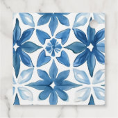 Citroen Mediterraan Tegel Bruidsdouche  Bedankjes Labels (Achterkant)