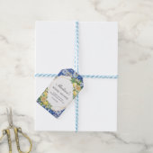 Citroen Mediterraan Verjaardags Bruids Baby Shower Cadeaulabel (Met Touw)