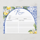 Citroen Mediterraan Vrijgezellenfeest Recept Kaart (Voorkant)