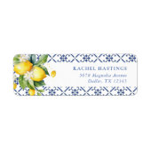 Citroen Mediterraan Vrijgezellenfeest Retouradres Etiket (Voorkant)