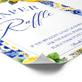 Citroen Mediterraan Zomer Citrus Luier Raffle Poster (Hoek)