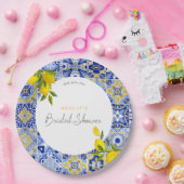 Citroen Mediterraanse Boho Boog Bruiloftsshow Papieren Bordje (Feest)