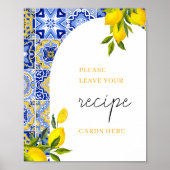 Citroen Mediterraanse Boho Bruiloftsontvangst Rece Poster (Voorkant)