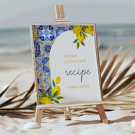 Citroen Mediterraanse Boho Bruiloftsontvangst Rece Poster