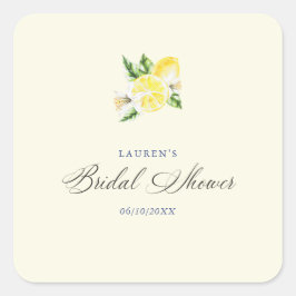 Citroen Mediterraanse bruidsshower Italiaans Vierkante Sticker