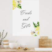 Citroen Mediterraanse Bruiloft Kaarten en cadeaus Poster (Keuken)