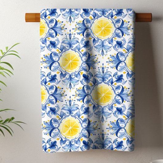 Citroen Mediterraanse Tegel  Theedoek