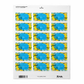 Citroen Mediterraanse Tegels Blauw Etiket (Full Sheet)