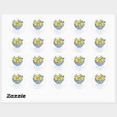 Citroen Mediterraanse Zomer Bruiloftsborrel Ronde Sticker (Vel)