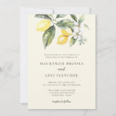 Citroen Mediterrane Tegels Butter Yellow Wedding Kaart (Voorkant)