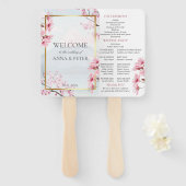 Citroen mediterrane Tegels Italië bruiloft program Handwaaier (Voorkant en achterkant)