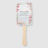 Citroen mediterrane Tegels Italië bruiloft program Handwaaier (Voorkant)