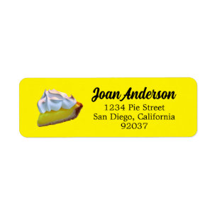 Citroen meringue taart etiket