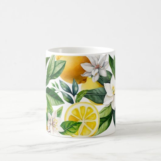 Citroen met bloem koffiemok (Center)