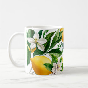 Citroen met bloem koffiemok