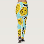 citroen: met de hand getekend naadloos patroon leggings (Achterkant)