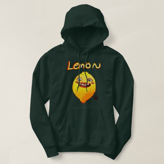 Citroen met een groene hoodie (Design voorkant)
