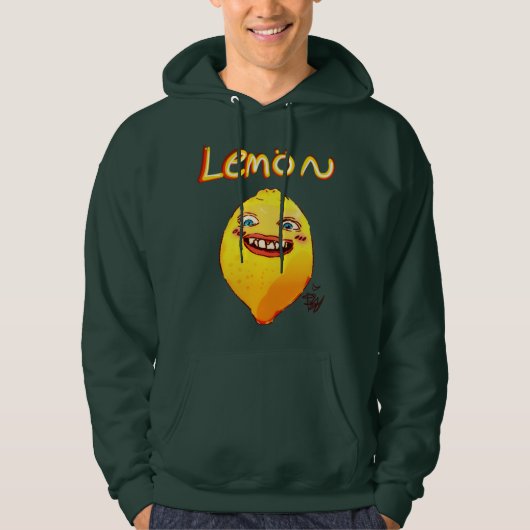 Citroen met een groene hoodie (Voorkant)