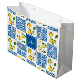 Citroen Monogram Naam Frans Land Tegel Patroon Groot Cadeauzakje