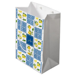 Citroen Monogram Naam Frans Land Tegel Patroon Medium Cadeauzakje