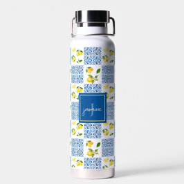 Citroen Monogram Naam Frans Land Tegel Patroon Waterfles