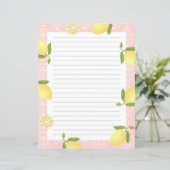 Citroen motief liefde perzik (Staand voorkant)