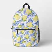 Citroen motief liefde wit bedrukte rugzak (Voorkant)