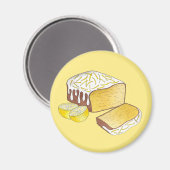 citroen motregen pond taart brood brits bakken voe magneet (Voorkant / Achterkant)