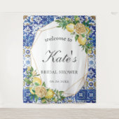 Citroen Mozaïek Tegels Bruidsdiner Welkom Achtergr Wandkleed (Voorkant)