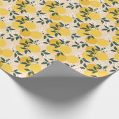  citroen: naadloze fruittextuur. cadeaupapier (Hoek)