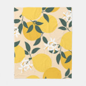 citroen: naadloze fruittextuur. fleece deken (Voorkant)