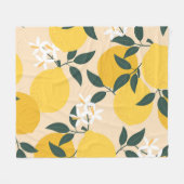  citroen: naadloze fruittextuur. fleece deken (Voorkant (Horizontaal))