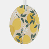  citroen: naadloze fruittextuur. glas ornament (Voorkant Rechts)