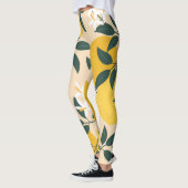  citroen: naadloze fruittextuur. leggings (Links)