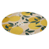  citroen: naadloze fruittextuur. snijplank (Hoek)