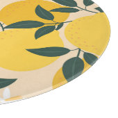  citroen: naadloze fruittextuur. snijplank (Hoek)