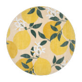  citroen: naadloze fruittextuur. snijplank (Voorkant)