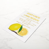 citroen, natuur en goud, vers folie uitnodiging (Gedraaid)