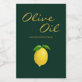 Citroen Olijfolie Favoriet infusie Label Wijn Etiket (Enkel label)