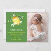 Citroen onze belangrijkste knijpfoto Geboorte Aankondiging (Voorkant)