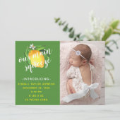 Citroen onze belangrijkste knijpfoto Geboorte Aankondiging (Staand voorkant)