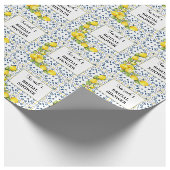 Citroen op Blauwe Tegels Bruidsfeest Inpakpapier