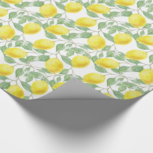  citroen Patroon Gift Wrap / Craft Paper Cadeaupapier (Hoek)