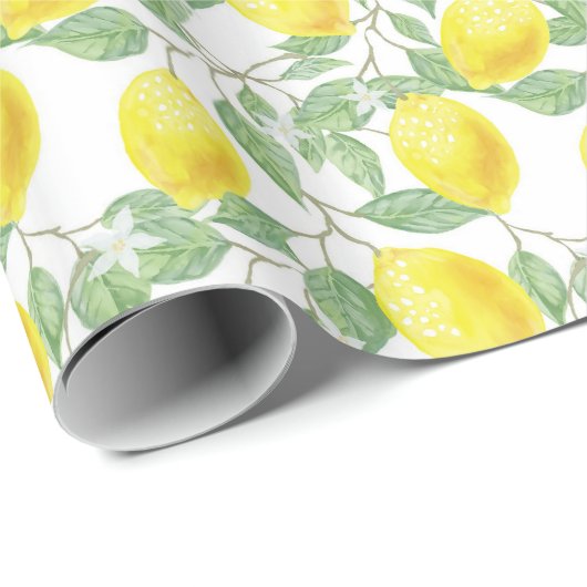  citroen Patroon Gift Wrap / Craft Paper Cadeaupapier (Rol Hoek)