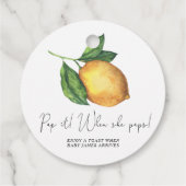 Citroen Pop het als ze pop baby shower Bedankjes Labels (Achterkant)